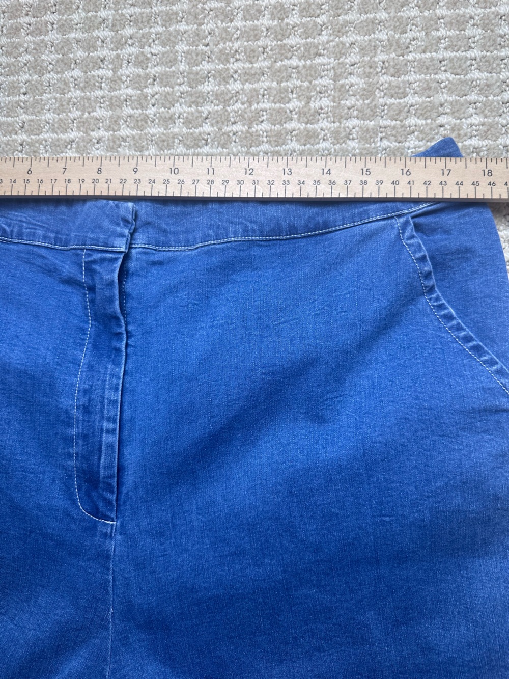 Hope for Flowers by Tracy Reese Blue Denim Wide-Leg Jeans with Side Pompons - Picture 6 of 11
